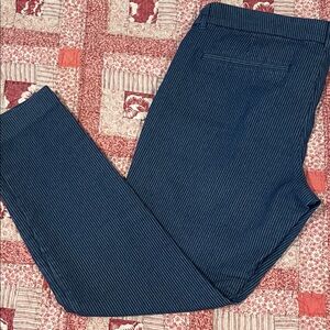 Old Navy Women's Striped Blue Ankle Jeans